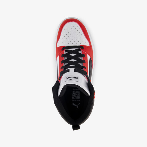 Rebound V6 Mid jongens sneakers rood zwart