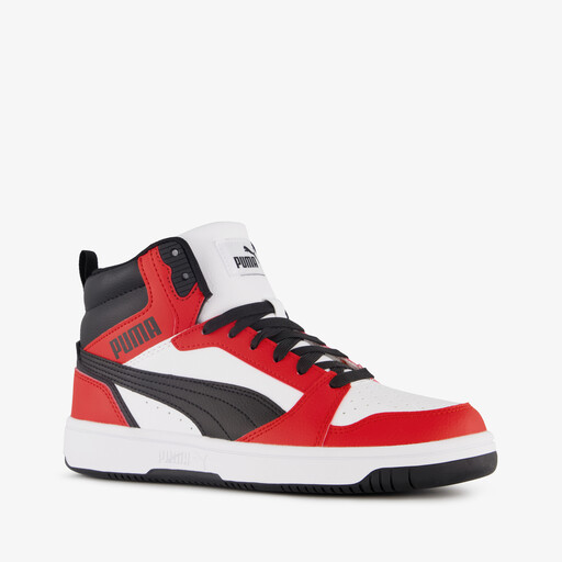Rebound V6 Mid jongens sneakers rood zwart