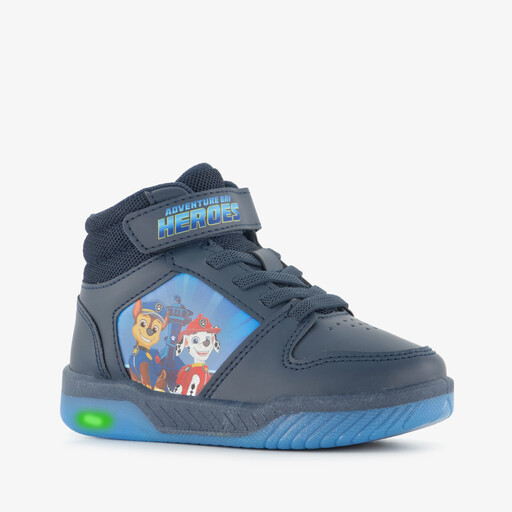 Hoge jongens sneakers met lichtjes blauw