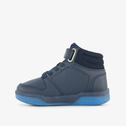 Hoge jongens sneakers met lichtjes blauw