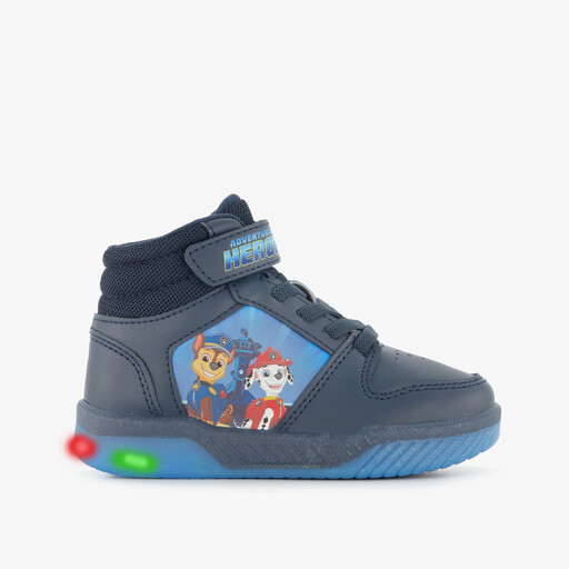 Hoge jongens sneakers met lichtjes blauw