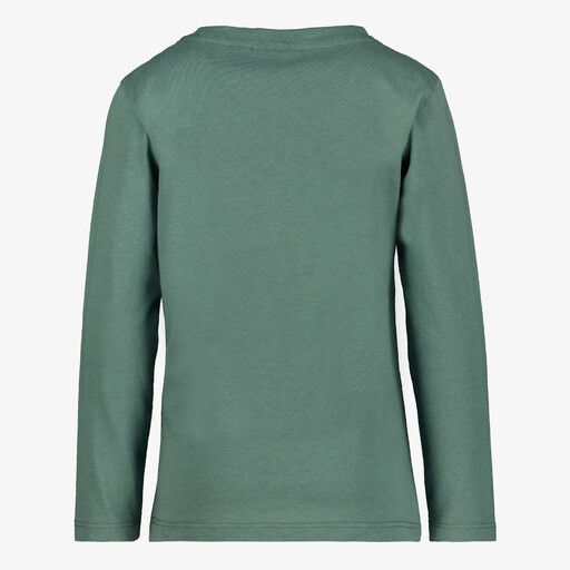 Jongens shirt met lange mouwen en T-rex groen
