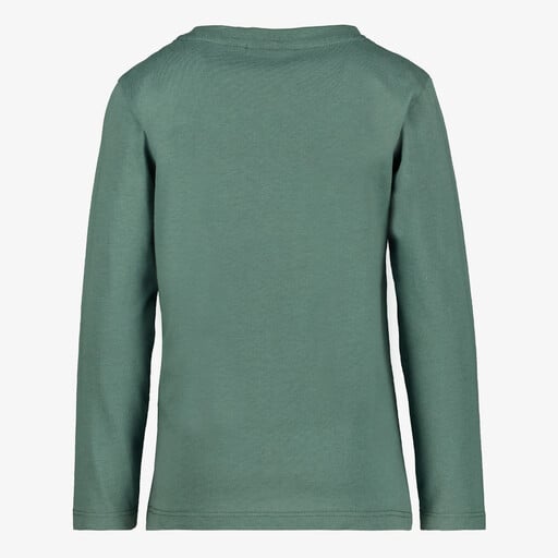 Jongens shirt met lange mouwen en T-rex groen