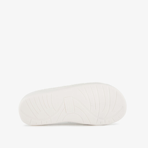 Dames teddy pantoffels met smileys beige