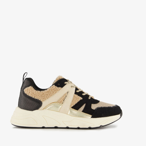 Dames dad sneakers met teddy detail