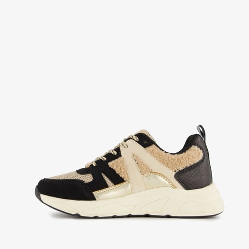 Dames dad sneakers met teddy detail