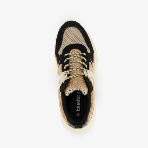 Dames dad sneakers met teddy detail