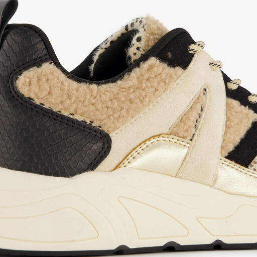 Dames dad sneakers met teddy detail