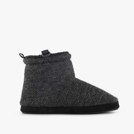 Heren sloffen zwart grijs