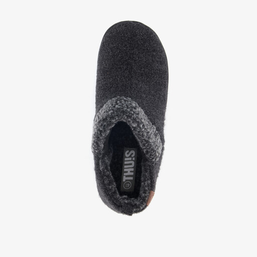 Gevoerde heren pantoffels zwart