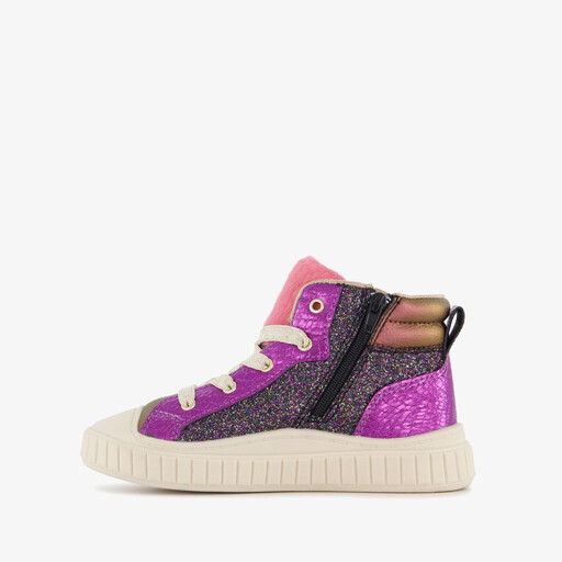Meisjes sneakers met glitters paars roze