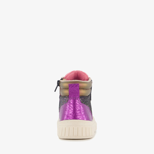 Meisjes sneakers met glitters paars roze