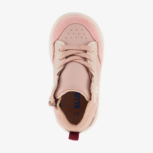 Hoge meisjes sneakers met luipaardprint roze