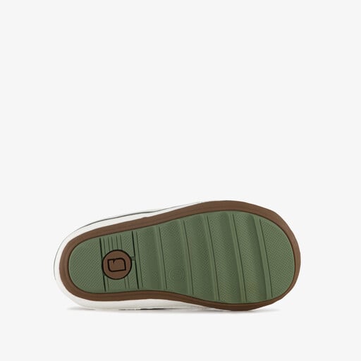 Leren babyschoenen groen bruin