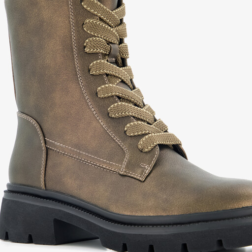 Dames veterboots brons