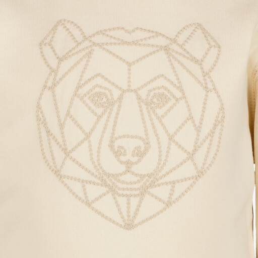 Jongens sweater met berenkop beige