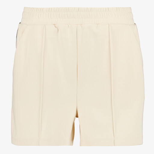 Dames sweatshort beige zwart