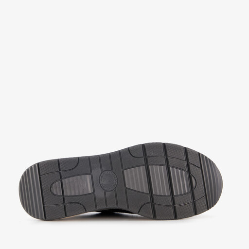 Leren dames sneakers zwart bruin