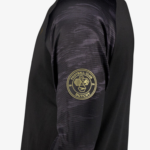 Heren voetbal pully met print zwart