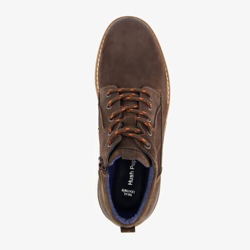Leren heren veterboots bruin