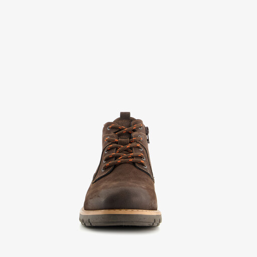 Leren heren veterboots bruin