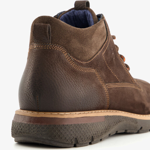 Leren heren veterboots bruin
