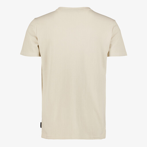Heren T-shirt met borstzakje beige