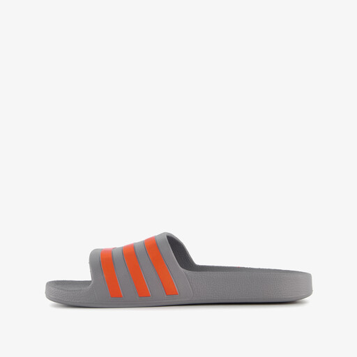 Adilette Aqua heren badslippers grijs rood