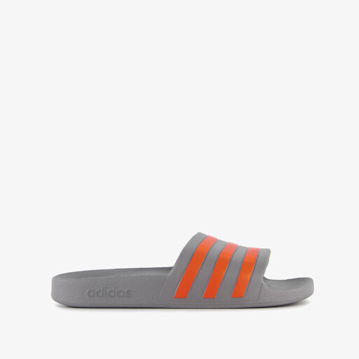 Adilette Aqua heren badslippers grijs rood