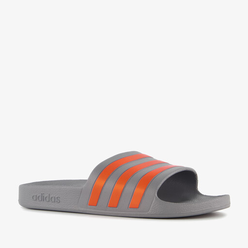 Adilette Aqua heren badslippers grijs rood
