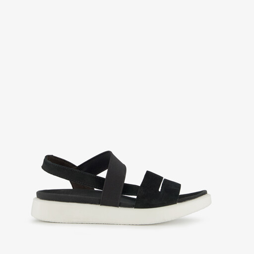 ECCO Yuma leren dames sandalen zwart