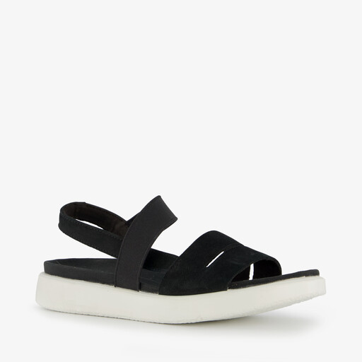 ECCO Yuma leren dames sandalen zwart