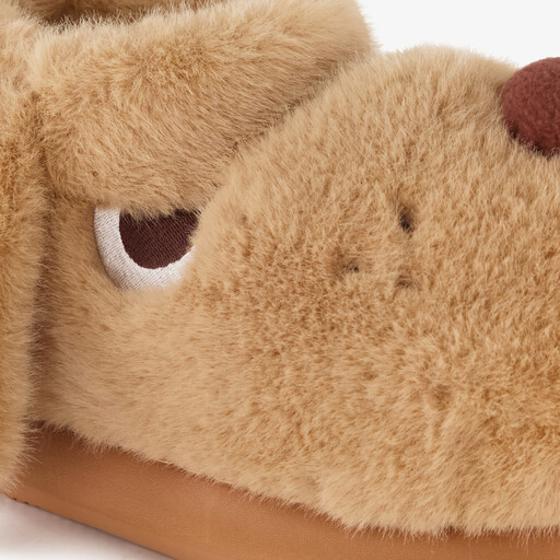 Pantoffels hond beige