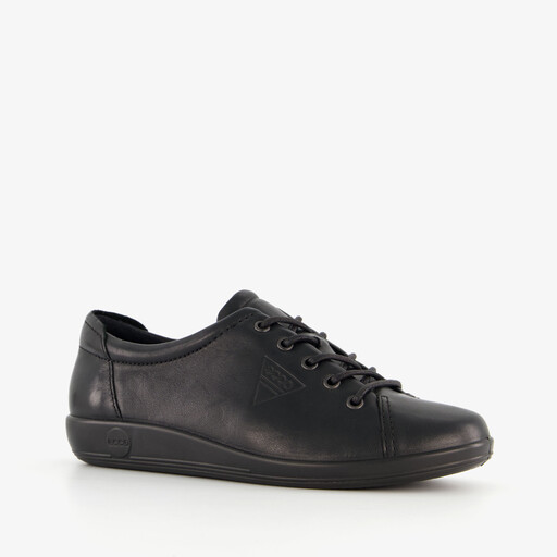 ECCO Soft 2.0 Classic leren dames sneakers zwart