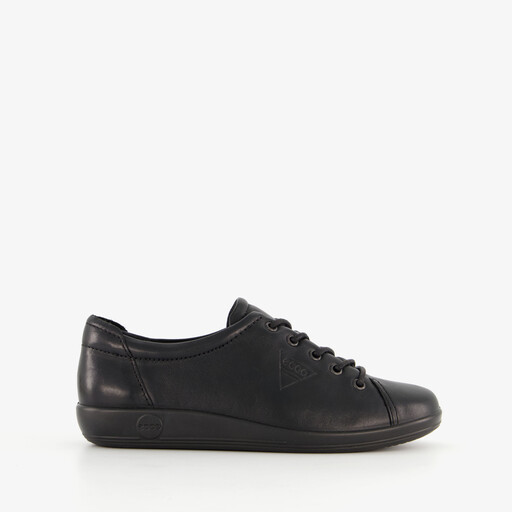 ECCO Soft 2.0 Classic leren dames sneakers zwart