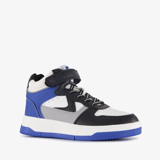 Hoge jongens sneakers blauw wit