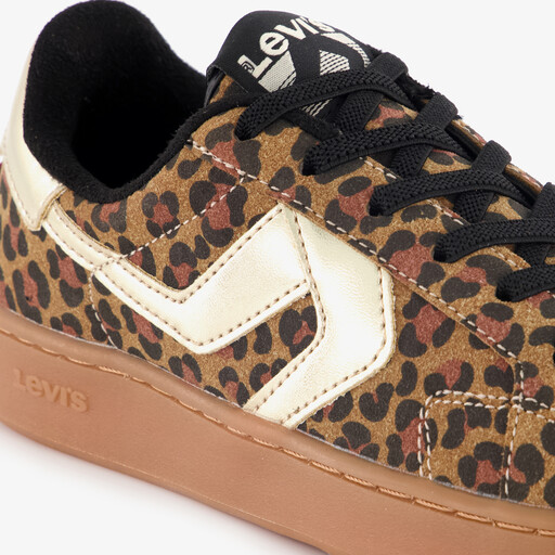 Meisjes sneakers met panterprint bruin