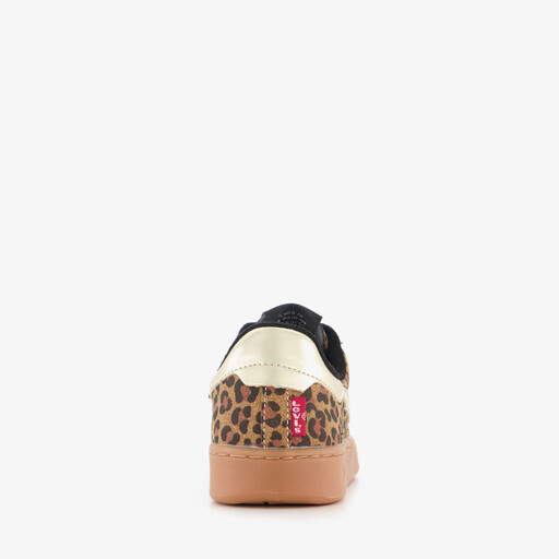 Meisjes sneakers met panterprint bruin