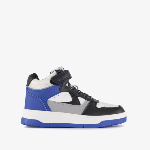Hoge jongens sneakers blauw wit