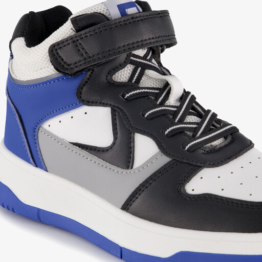 Hoge jongens sneakers blauw wit