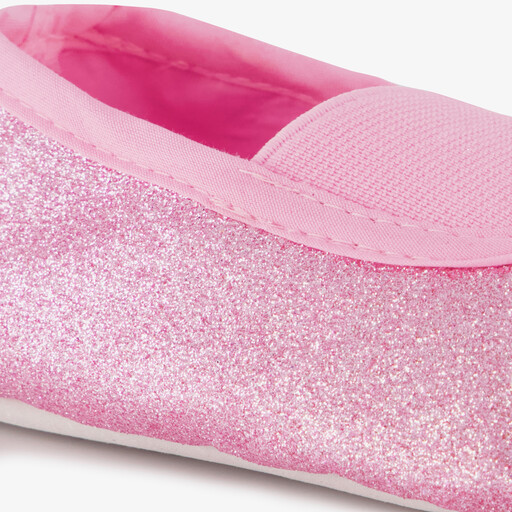 Meisjes balletschoenen met glitters roze