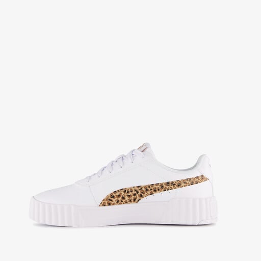 Carina 3.0 meisjes sneakers met panterprint details wit