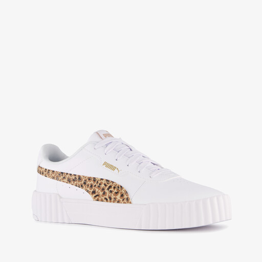 Carina 3.0 meisjes sneakers met panterprint details wit