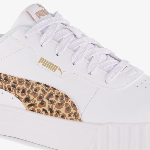 Carina 3.0 meisjes sneakers met panterprint details wit