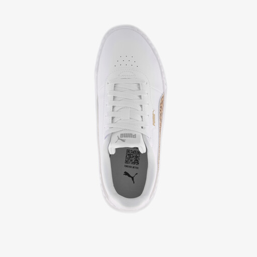 Carina 3.0 meisjes sneakers met panterprint details wit