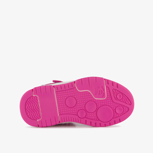Hoge meisjes sneakers metallic fuchsia roze