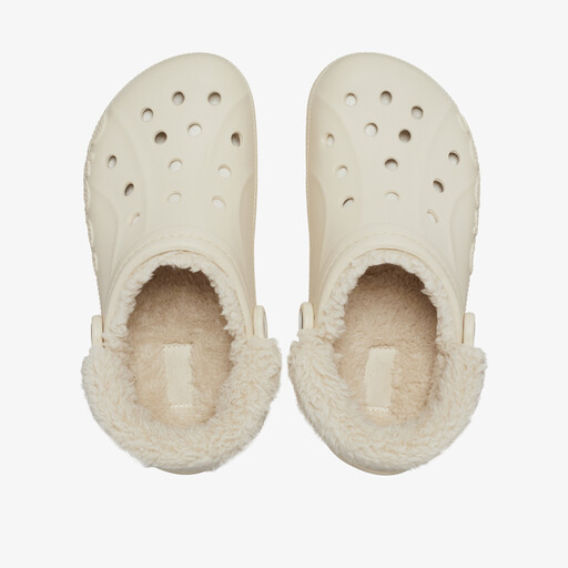 Baya Lined Fuzz Strap dames klompen wit