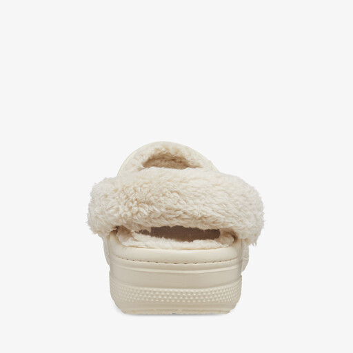 Baya Lined Fuzz Strap dames klompen wit