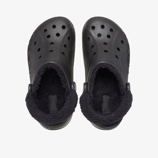 Baya Lined Fuzz Strap dames klompen zwart