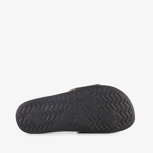 Leadcat 2.0 dames badslippers met panterprint details zwart